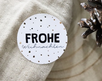 Weihnachten Sticker "Frohe Weihnachten" | Weihnachtsetiketten, Weihnachtssticker, Geschenkaufkleber Weihnachten