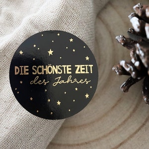 Weihnachten Sticker "schöne Zeit" | Weihnachtsetiketten, Weihnachtssticker, Geschenkaufkleber Weihnachten