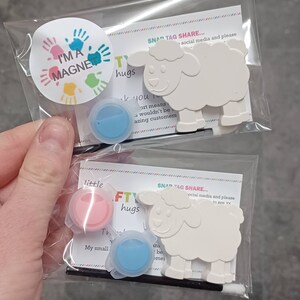 Paint your own sheep, Painting,  Party favours, Baby shower, Kids Crafts, Magnets, Birthday, Easter
