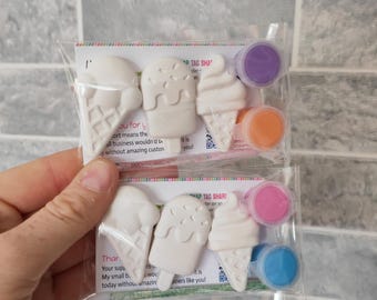 Paint your own Ice Cream party bag favours, Painting, Magnet, Art and Crafts, Kids Crafts, Party favours, Birthday, Ice Cream, Lolly