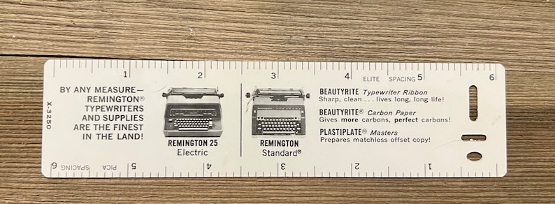 Typewriter Ruler Vintage Remington Office Machines Typeset Ruler - Etsy