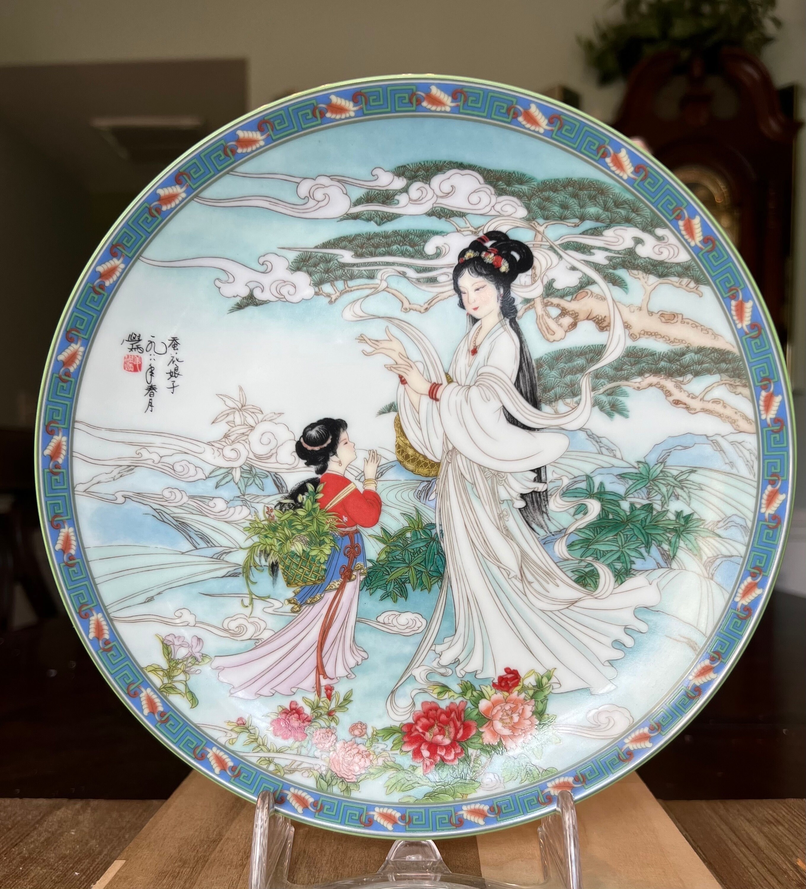 Imperial Jingdezhen Porcelain Plate: Lady Silkworm, Legends of