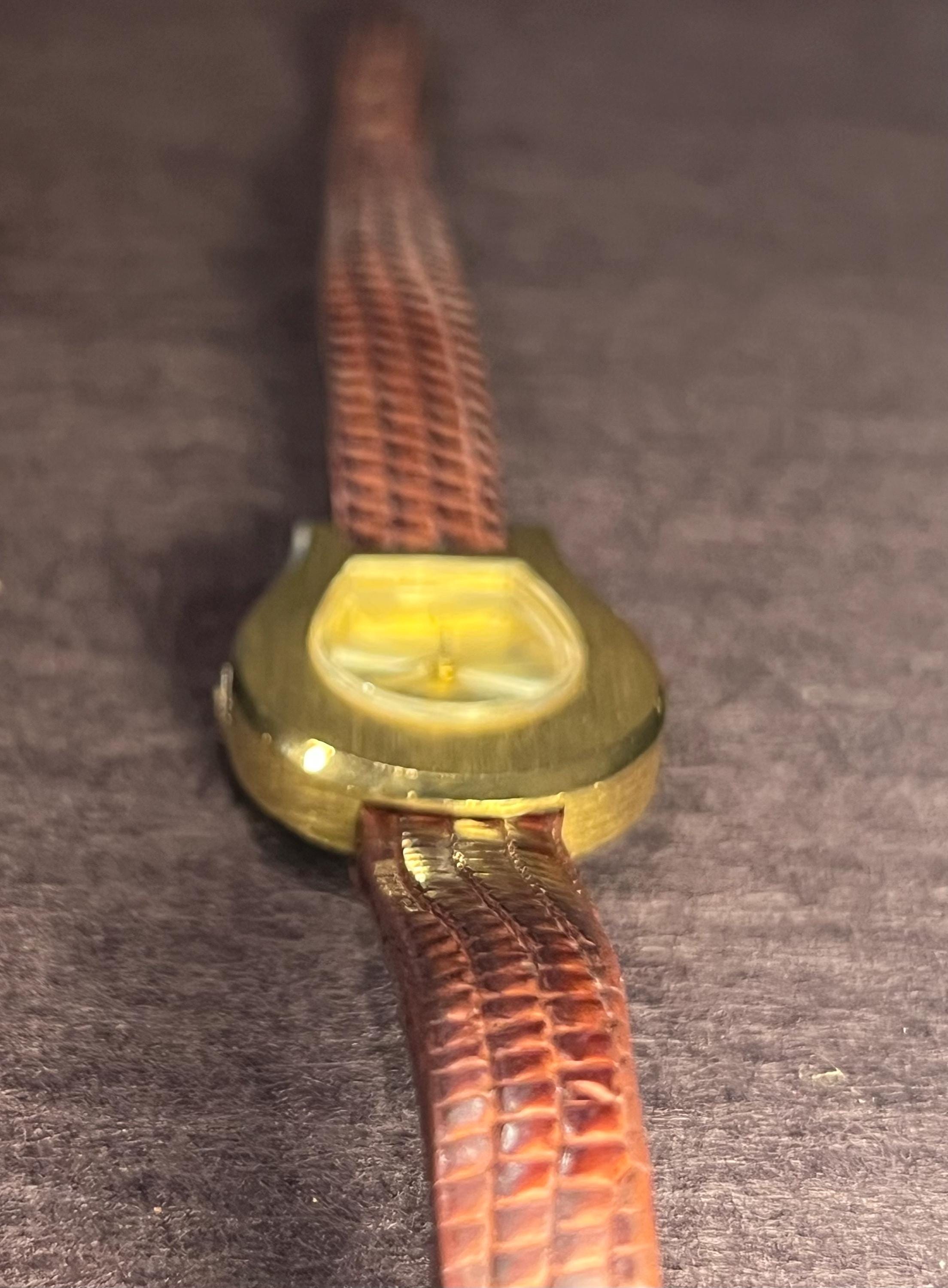 Etienne Aigner Manual Wind Wrist Watch- Golden Horseshoe Face