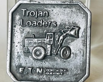 Trojan Motors Eaton Construction Equipment Metal Vintage Watch Fob