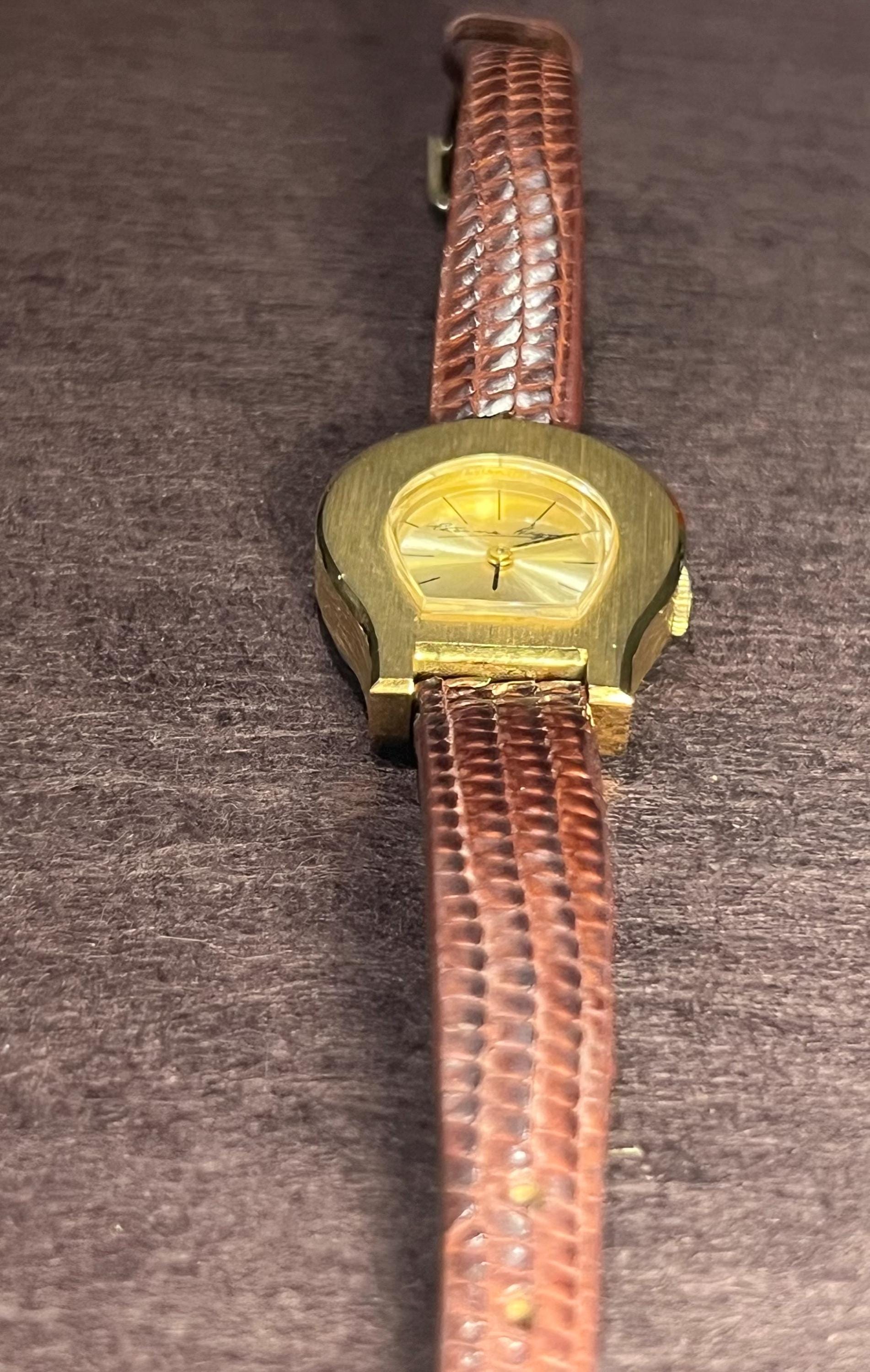 Etienne Aigner Manual Wind Wrist Watch- Golden Horseshoe Face