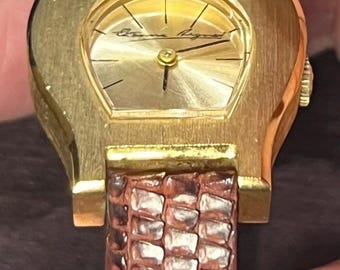 Etienne Aigner Manual Wind Wrist Watch- Golden Horseshoe Face