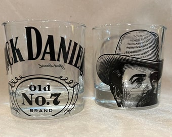 Pair of Vintage Jack Daniel’s Old No 7 rocks glasses