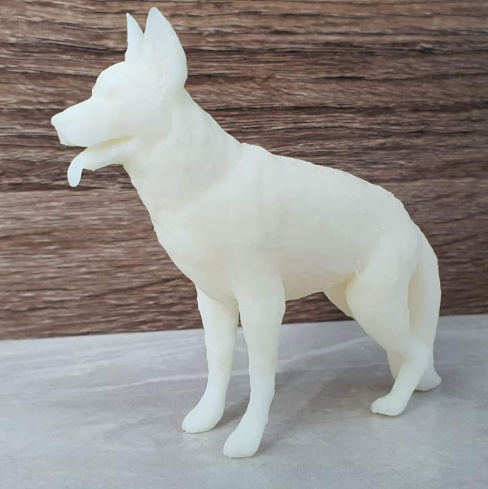 German Shepherd 3D Printed Dog Model DIY Paint Your Own | Etsy