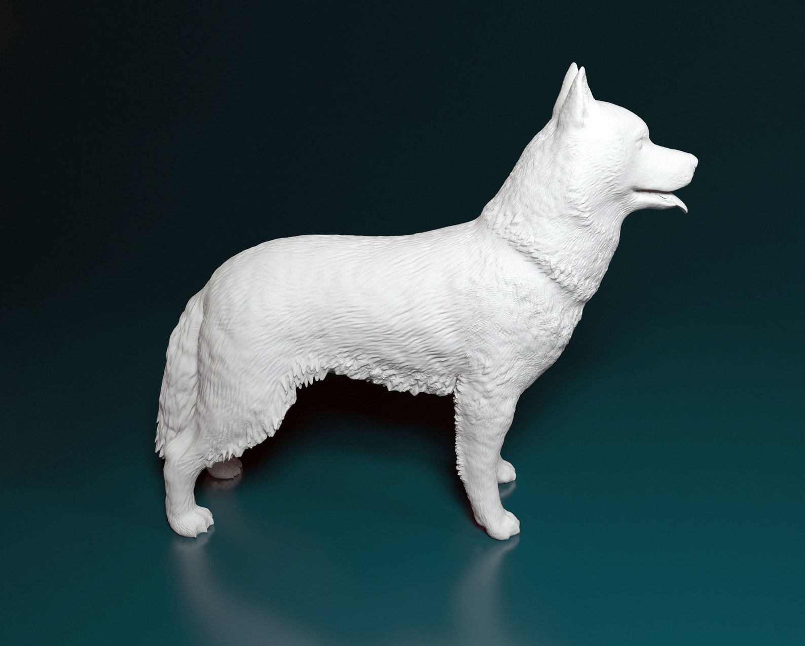 Siberian Husky 3D Printed Dog / Modelo / BRICOLAJE Paint Your Etsy