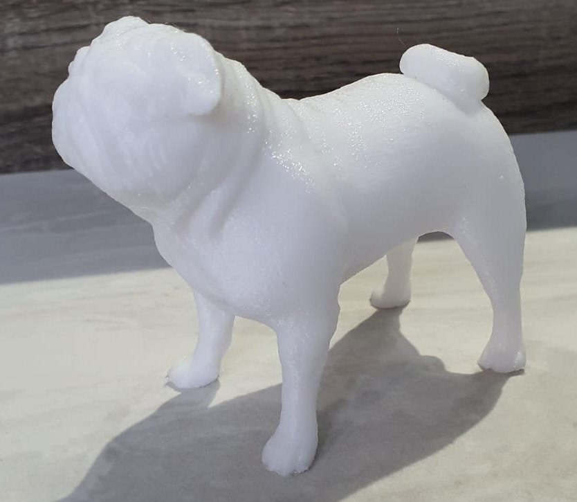 Pug 3D Printed Dog Model DIY Paint Your Own Keepsake Etsy
