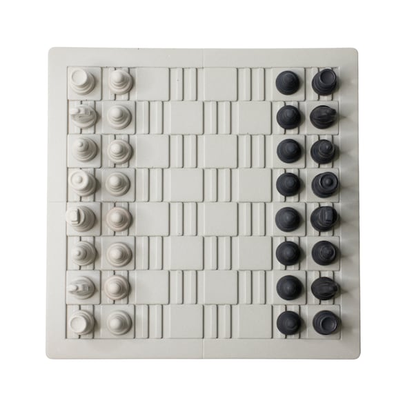 Concrete Chess Set - Handmade Chess Board with Pieces - Unique Gift for Him or Her - Minimalist Home Decor - Brutalist Statement Piece