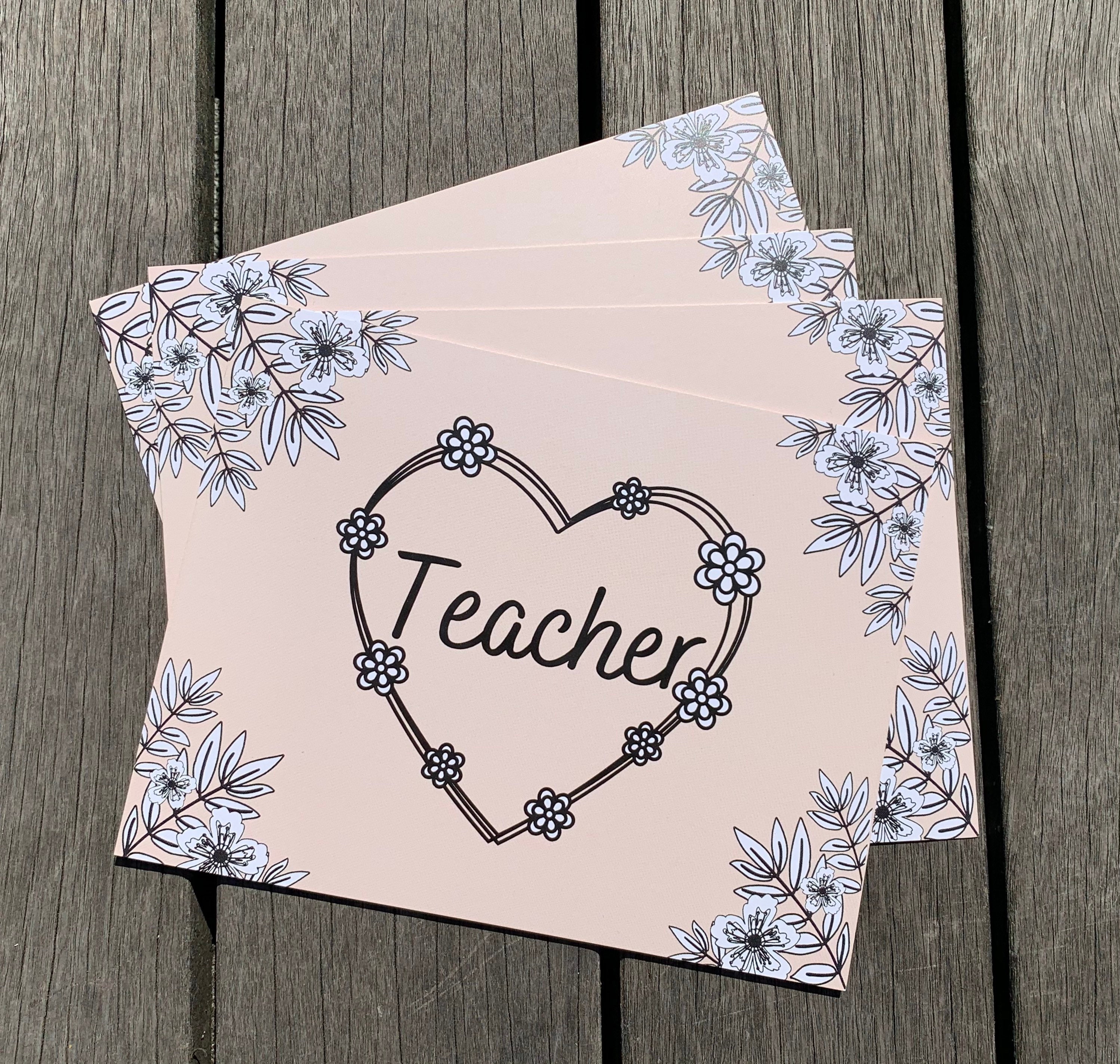 Teacher Postcards Etsy