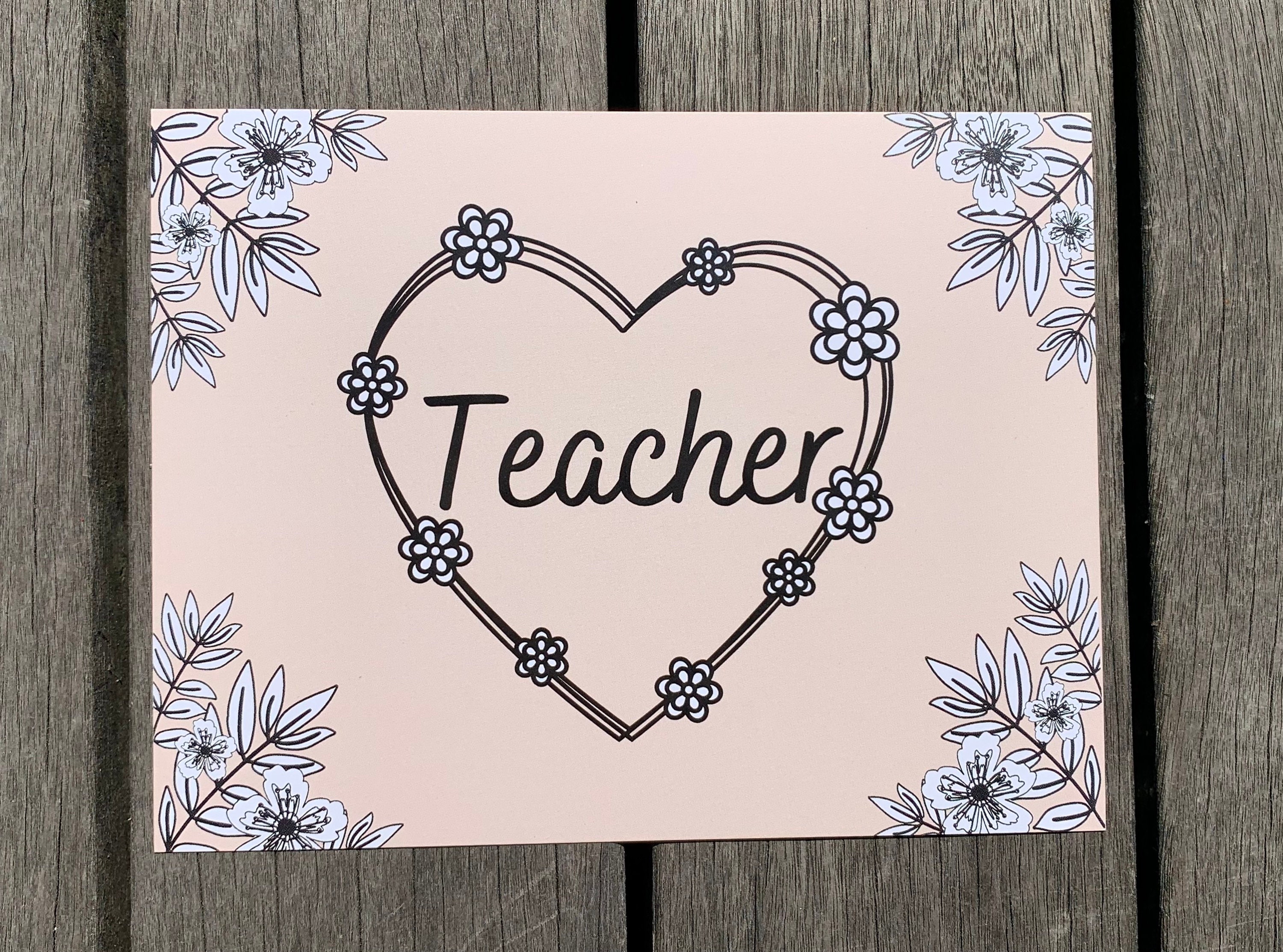 Teacher Postcards Etsy
