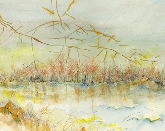 Peace Be Still (11x14) - Watercolor, Watercolor painting, Fine art print