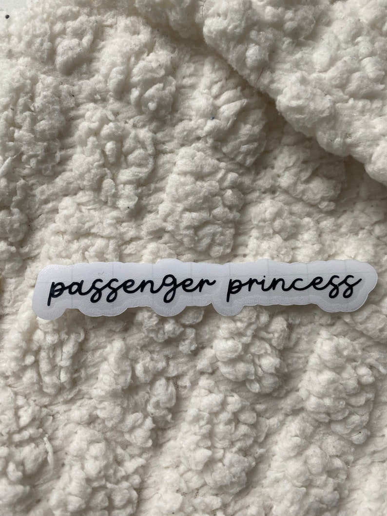 Passenger Princess Vinyl Decal Car Decal Etsy