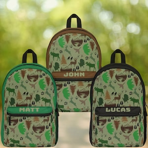 Personalized Hunting Camouflage Backpack- Nature Lover Gift, Outdoor Enthusiast, Hiking Bag, Hunting Trip, Travel Pack, School Backpack