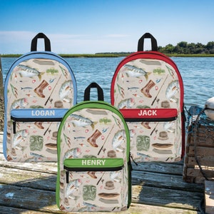 Personalized Fishing Backpack - Nature Lover Gift, Outdoor Enthusiast, Hiking Bag, Camping Gear, Fishing Trip, Travel Pack, School Backpack