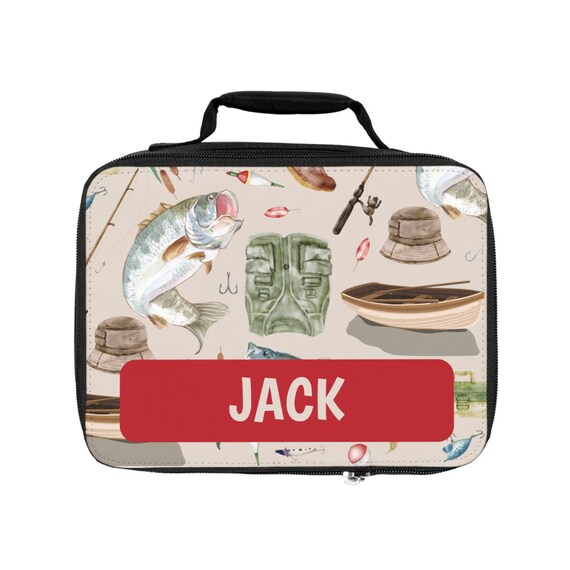 Personalized Fishing Lunch Bag Nature Love Gift Outdoor Enthusiast Camping Gear Fishing Trip School Lunch Bag Match Your Backpack Etsy