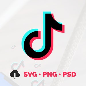 Tik Tok SVG PNG PSD Printable Iron On Download TikTok Logo | Etsy