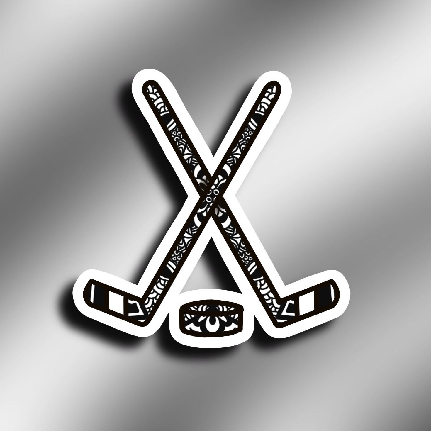 Aesthetic Pink Hockey Stick Sticker for Sale by CaitlinCerys