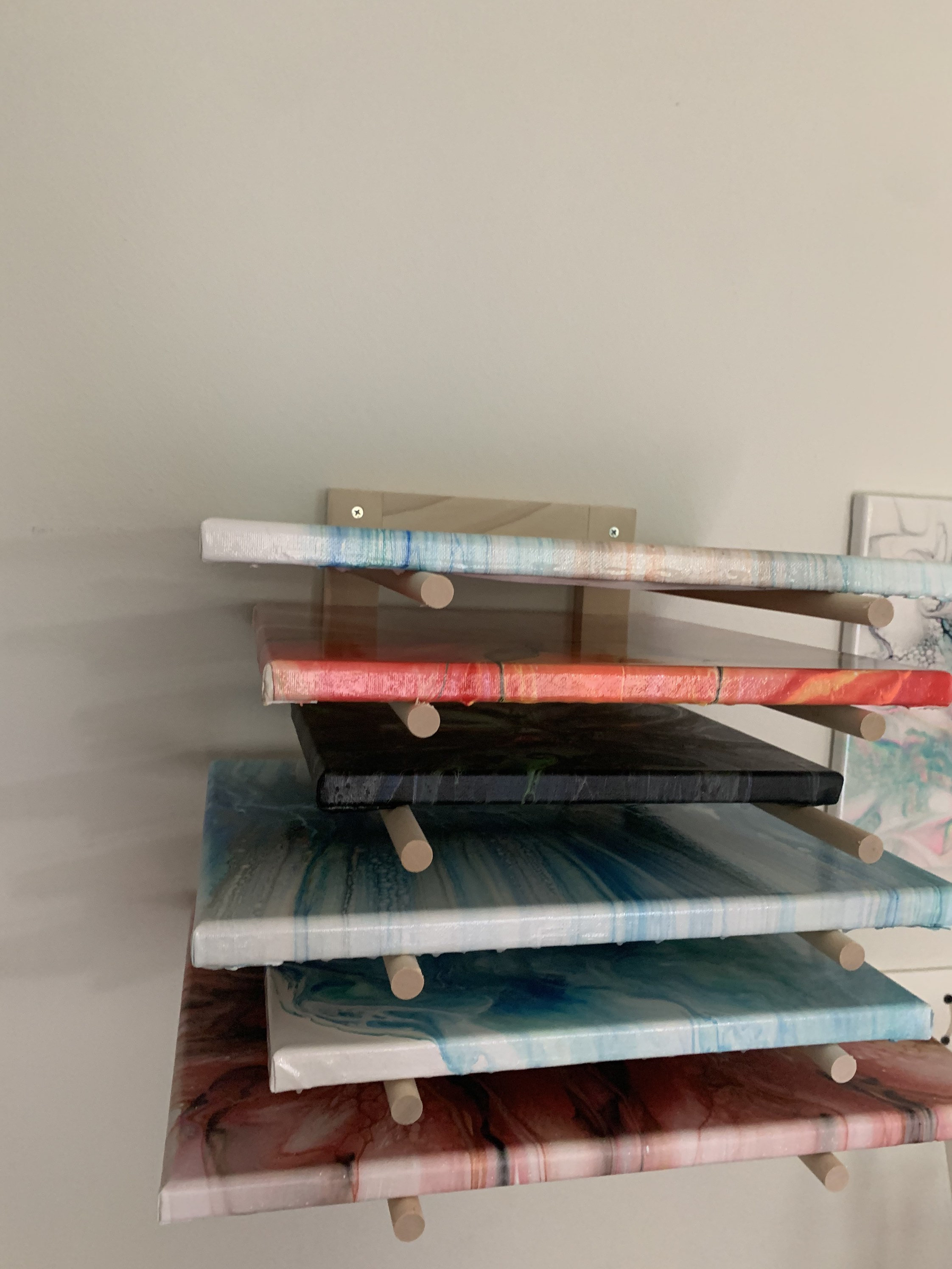 Wall Mounted Painting Canvas Drying Rack Acrylic Resin Etsy