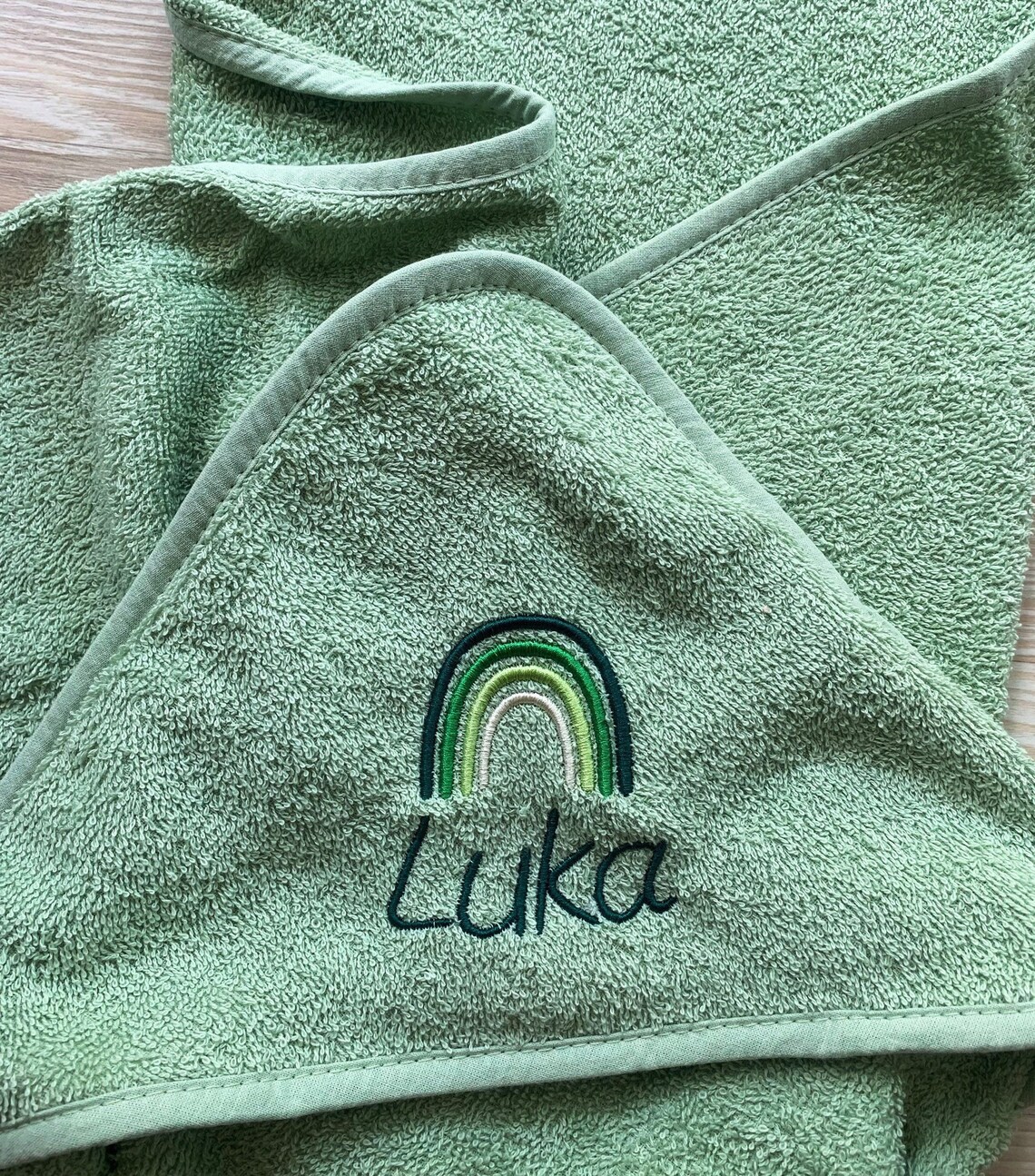 Baby Bath Towel Embroidered With Name 100 Cotton Etsy