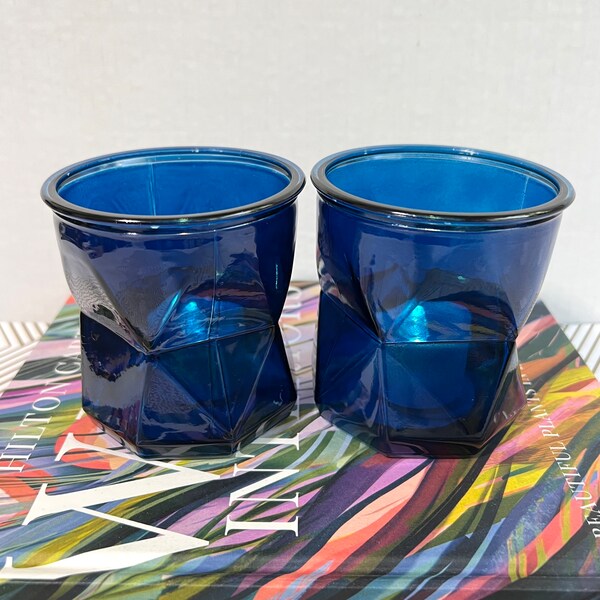 Geometric Glass Candle Holder Etsy