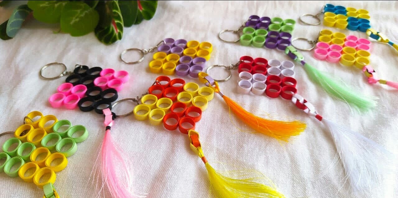 Hand Made Color Full Key Tag Beautiful Paper Quilling Key Etsy