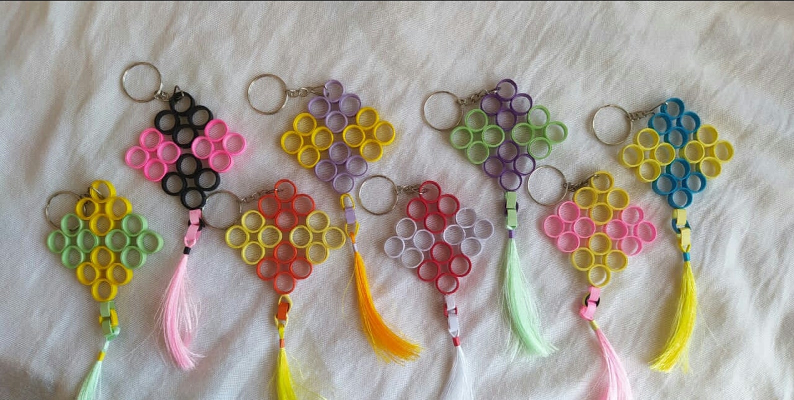 Hand Made Color Full Key Tag Beautiful Paper Quilling Key Etsy