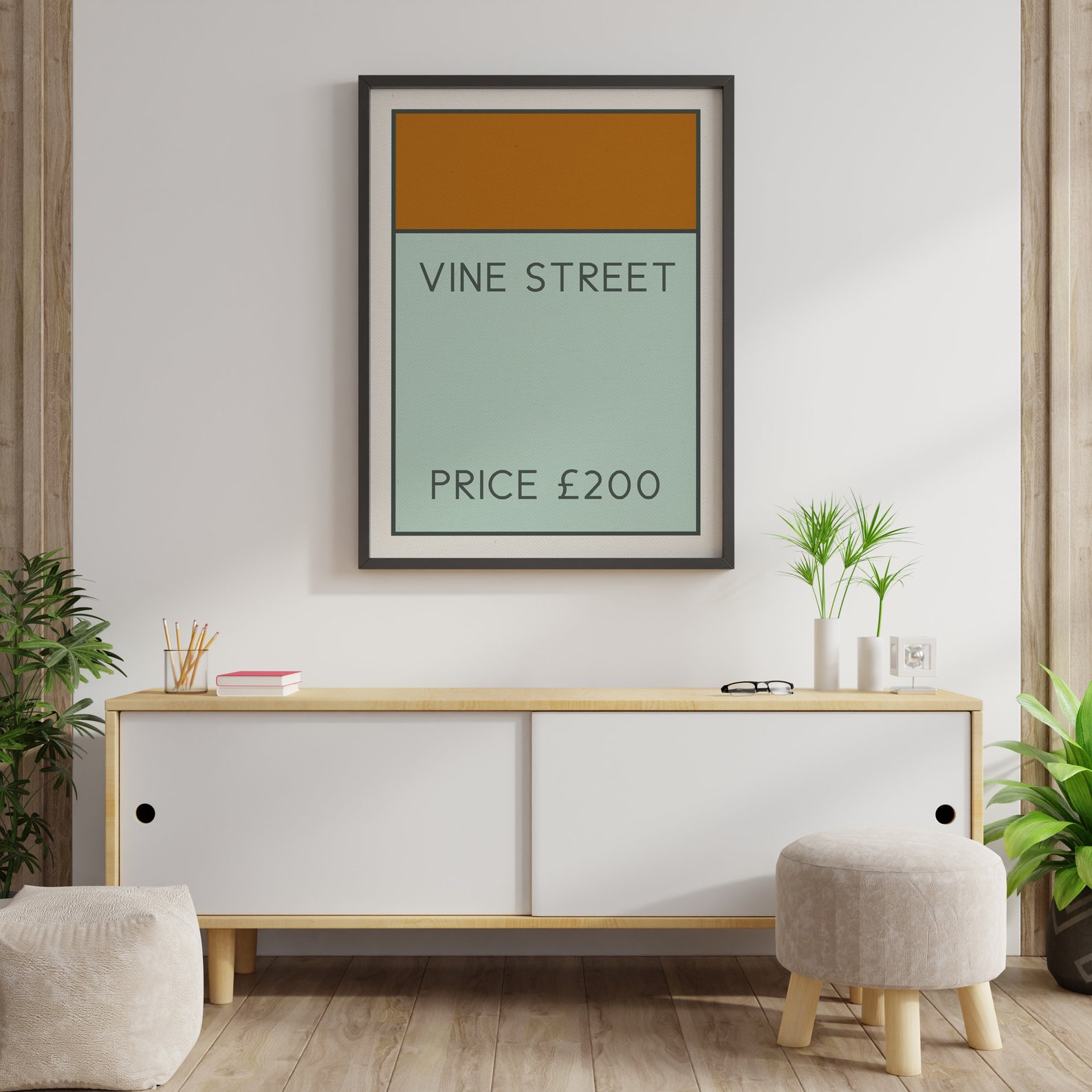 Vine Street Monopoly Card Monopoly board Custom Monopoly Etsy