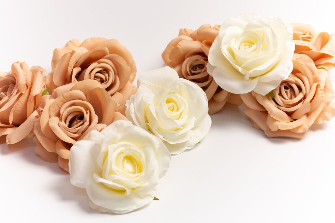 10 Beautiful Silk Rose Flower Heads Artificial Roses for Etsy