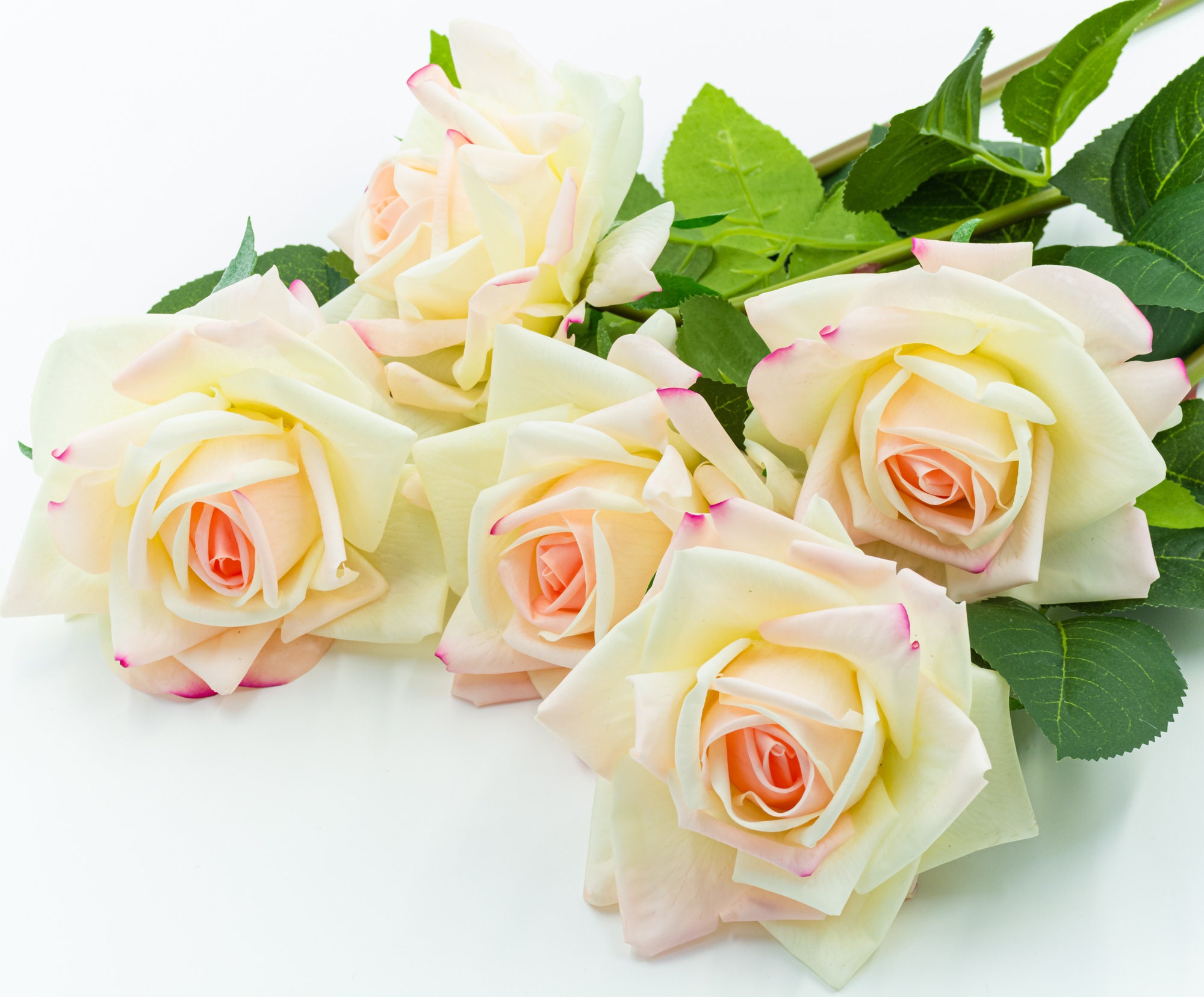 Pink Roes Real Artificial Pink Roses With Real Touch Roses at the Wedding - Etsy
