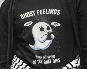 Ghost Feelings T-Shirt | Dreamcore Aesthetic | Grunge Clothing | Horror eGirl Clothes | Dark Pastel Goth - Beyond the Veil Collection #1