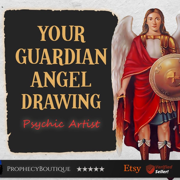 Who Is Your Guardian Angel? I Will Draw Your Guardian Angel Spirit Guide Psychic Drawing and Reading - Same Day 12H Delivery