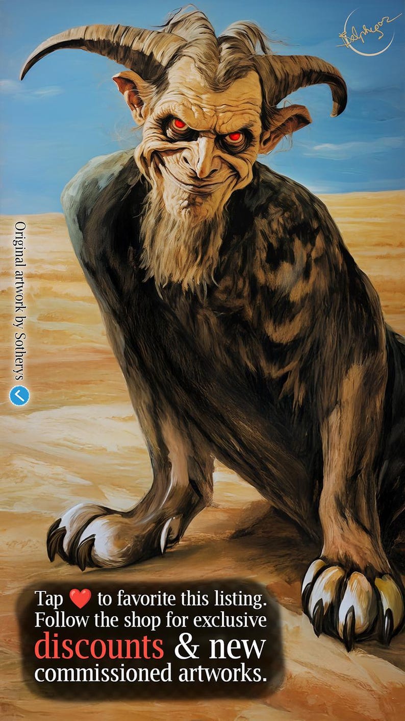 Ars Goetia Demon Portrait & Psychic Reading | Dark Art and Personalized Digital PDF Report by Sotherys image 15