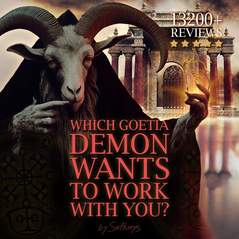 Ars Goetia Demon Portrait & Psychic Reading | Dark Art and Personalized Digital PDF Report by Sotherys image 1