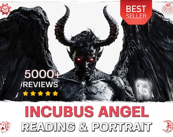 Incubus Angel Reading & Portrait - Demon Reading Incubus Angel of Lust, Pleasure and Dreams, Tarot Reading Spiritual Occult Art