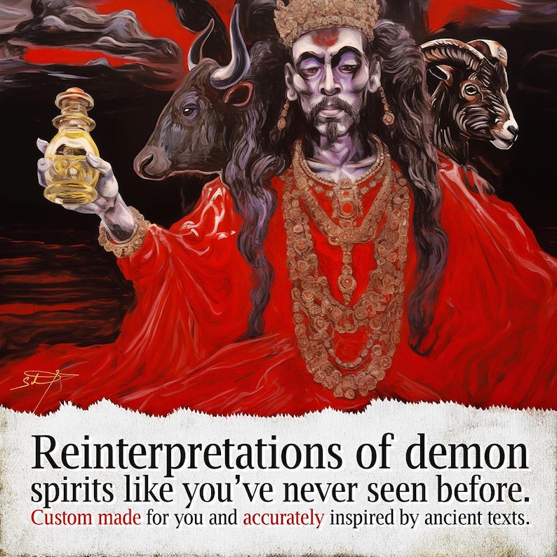 Ars Goetia Demon Portrait & Psychic Reading | Dark Art and Personalized Digital PDF Report by Sotherys image 9