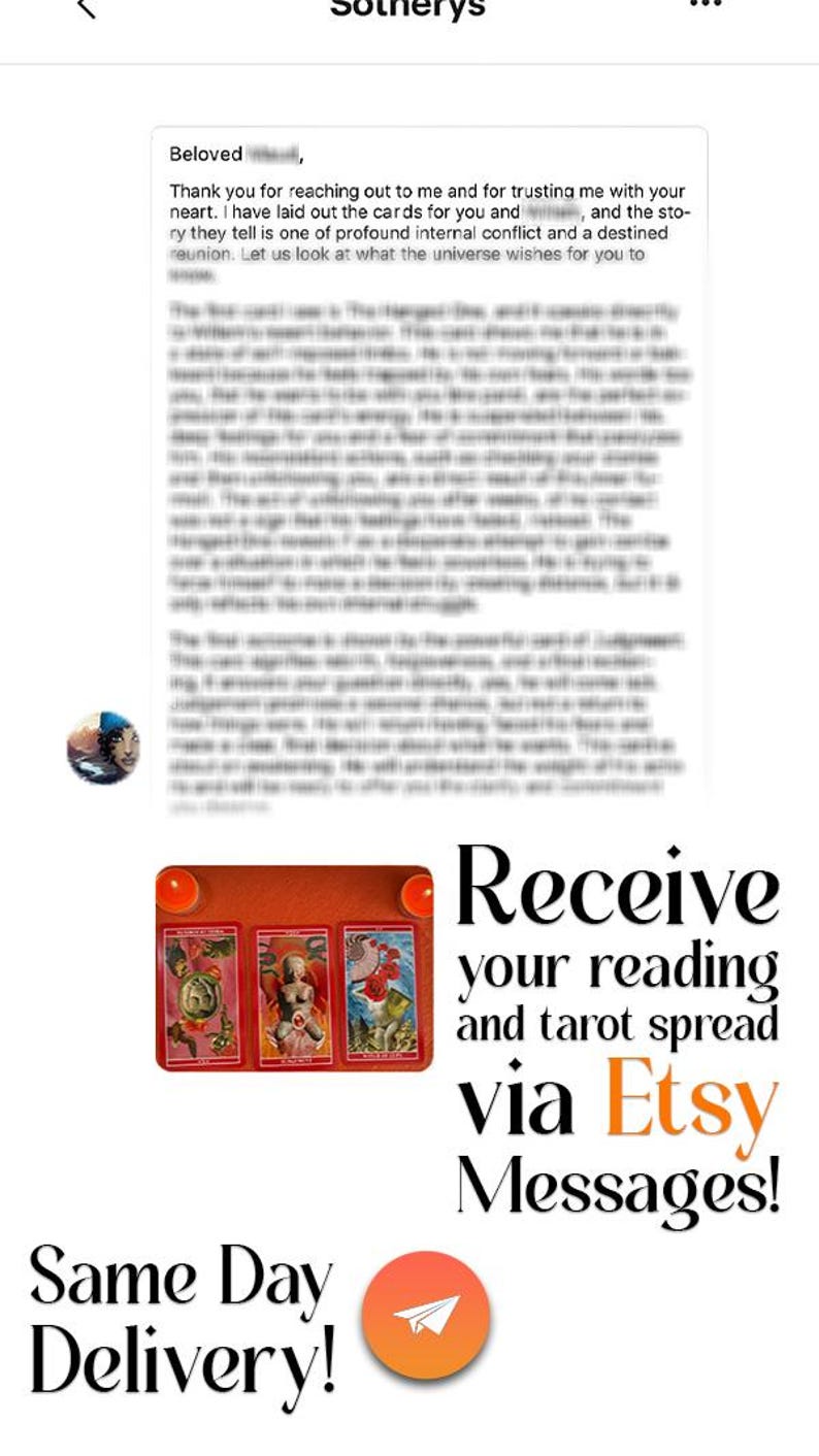 Decision Insight 1 Question Tarot Reading | Same Day Digital PDF Report by Sotherys image 7