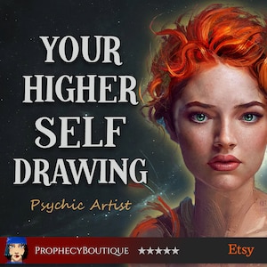 Higher Self Drawing & Psychic Reading - I Will Draw Your Higher Self, Daimon Portrait Psychic Drawing Same Day Delivery