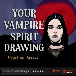 Who is Your Psychic Vampire Companion? | Vampire Spirit Companion Portrait | Occult Art and Intuitive Reading