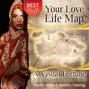 Your Love Life Map | A Visual Timeline of Your Romantic Future | Astrocartography Reading & Spiritual Love Path Map Drawing