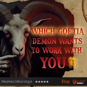 SAME DAY Which Goetia Demon Wants To Work With You? Goetia Demon Reading & Drawing - Gothic Occult Art Gift