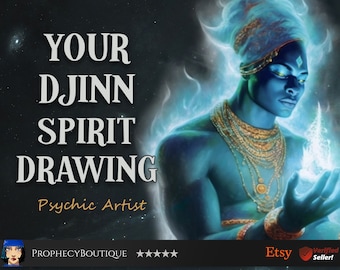 Djinn Portrait & Tarot Reading | Arabic Folklore Spirit Artwork | Digital Download by Sotherys