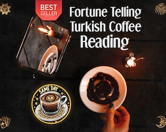 Wahrsagende Lektüre über türkischen Kaffee • Kaffeesatz hat mir seine Geheimnisse über Ihre Zukunft, Liebe, Karriere enthüllt • Hellseher am selben Tag