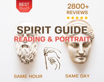 Spirit Guide Drawing & Reading - I Will Draw Your Spirit Guide, Spiritual Art and Psychic Reading - Same Day Delivery