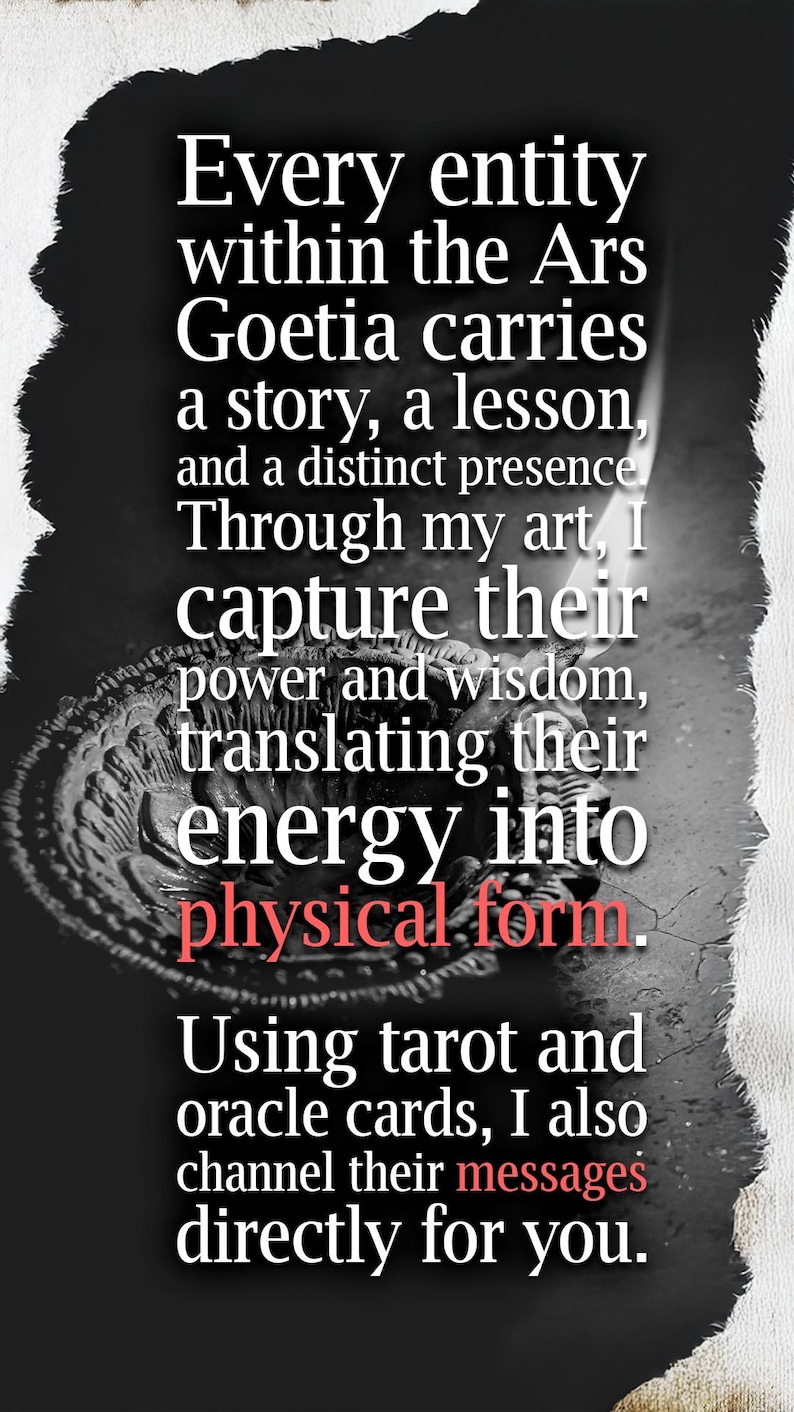 Ars Goetia Demon Portrait & Psychic Reading | Dark Art and Personalized Digital PDF Report by Sotherys image 3