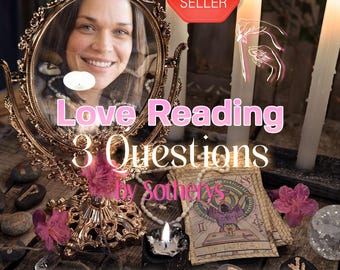 Love Reading 3 Questions | Tarot Spread Photo, Psychic Clarity (PDF)