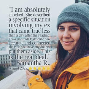 May include: A woman wearing a gray beanie and a yellow jacket smiles at the camera. Text on the image reads: "I am absolutely shocked... This is the real deal." The text also includes a name and the date August 2025.