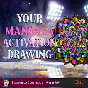 I Will Channel Your Mandala - Custom Spiritual Art of Your Soul's Mandala, Powerful Activation Light Code Art & Tarot Cards Reading Same Day